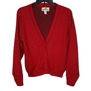 Vintage Winona Knits Sweater Cardigan Women's Sz S Academia Made In USA Preppy